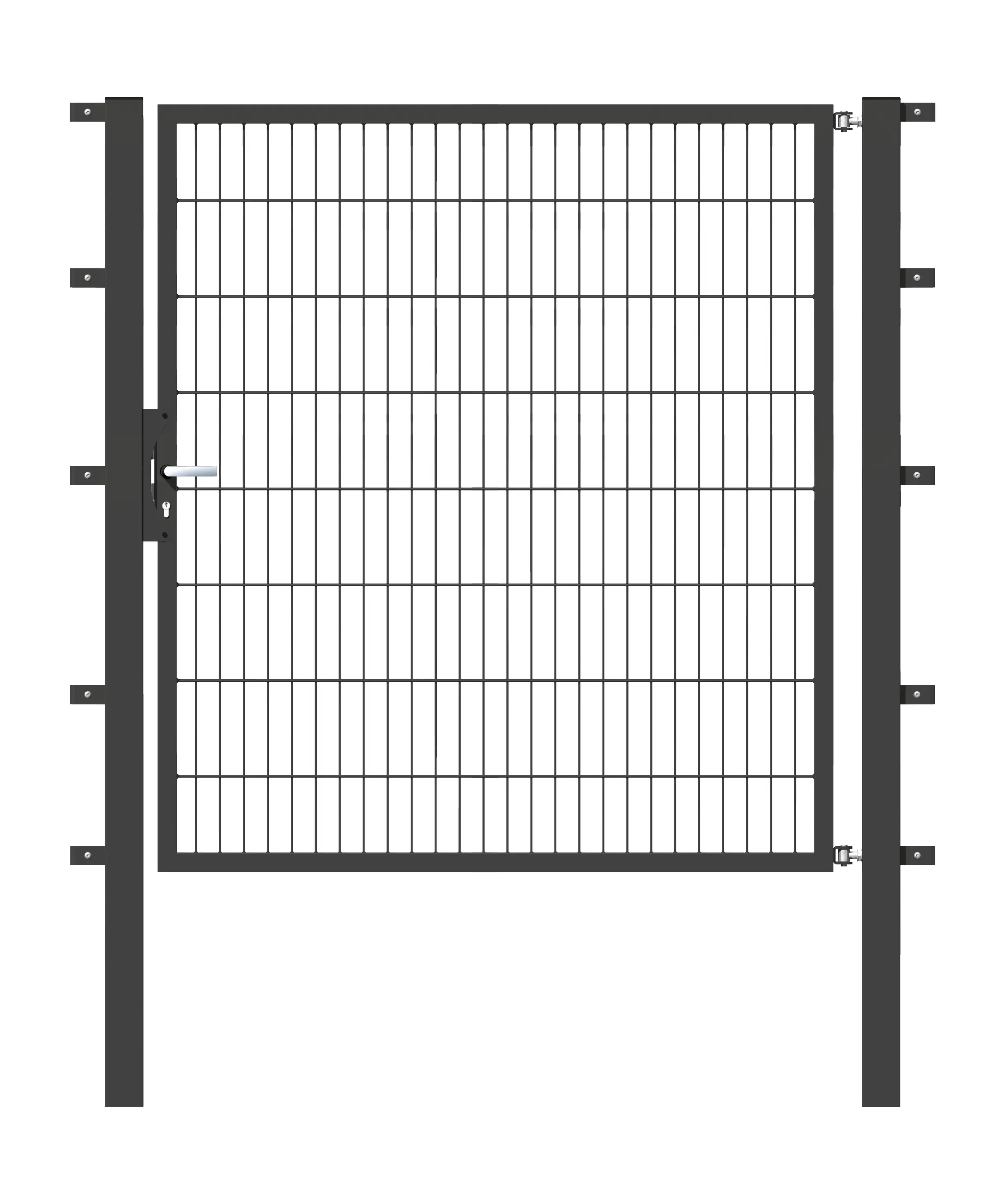 Zaunify Doppelstabtor anthrazit, 1-Flügelig, 1600mm hoch und 1500mm breit (1 Flügel mit 1,5m Breite)
