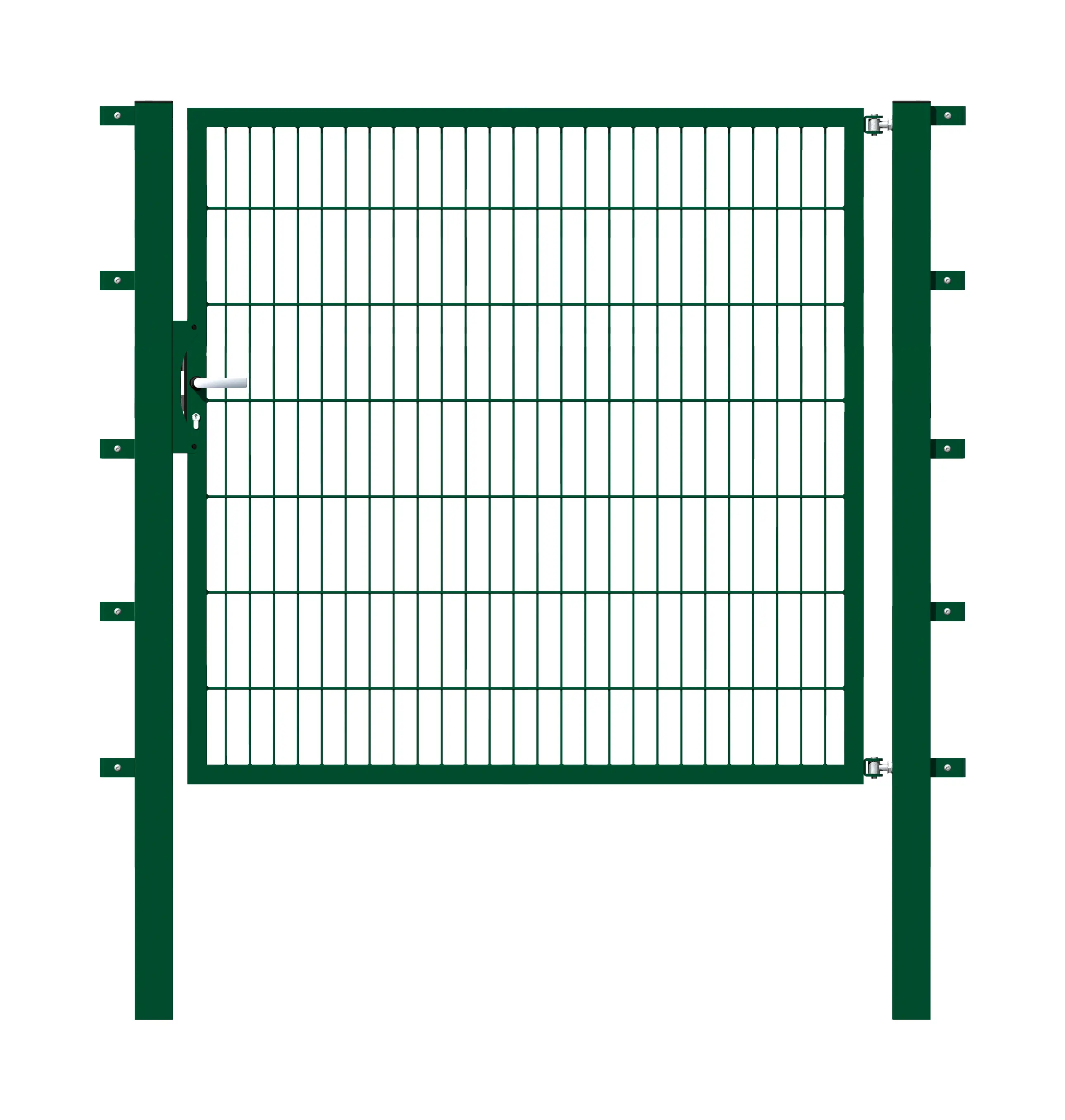 Zaunify Doppelstabtor grün, 1-Flügelig, 1400mm hoch und 1500mm breit (1 Flügel mit 1,5m Breite)
