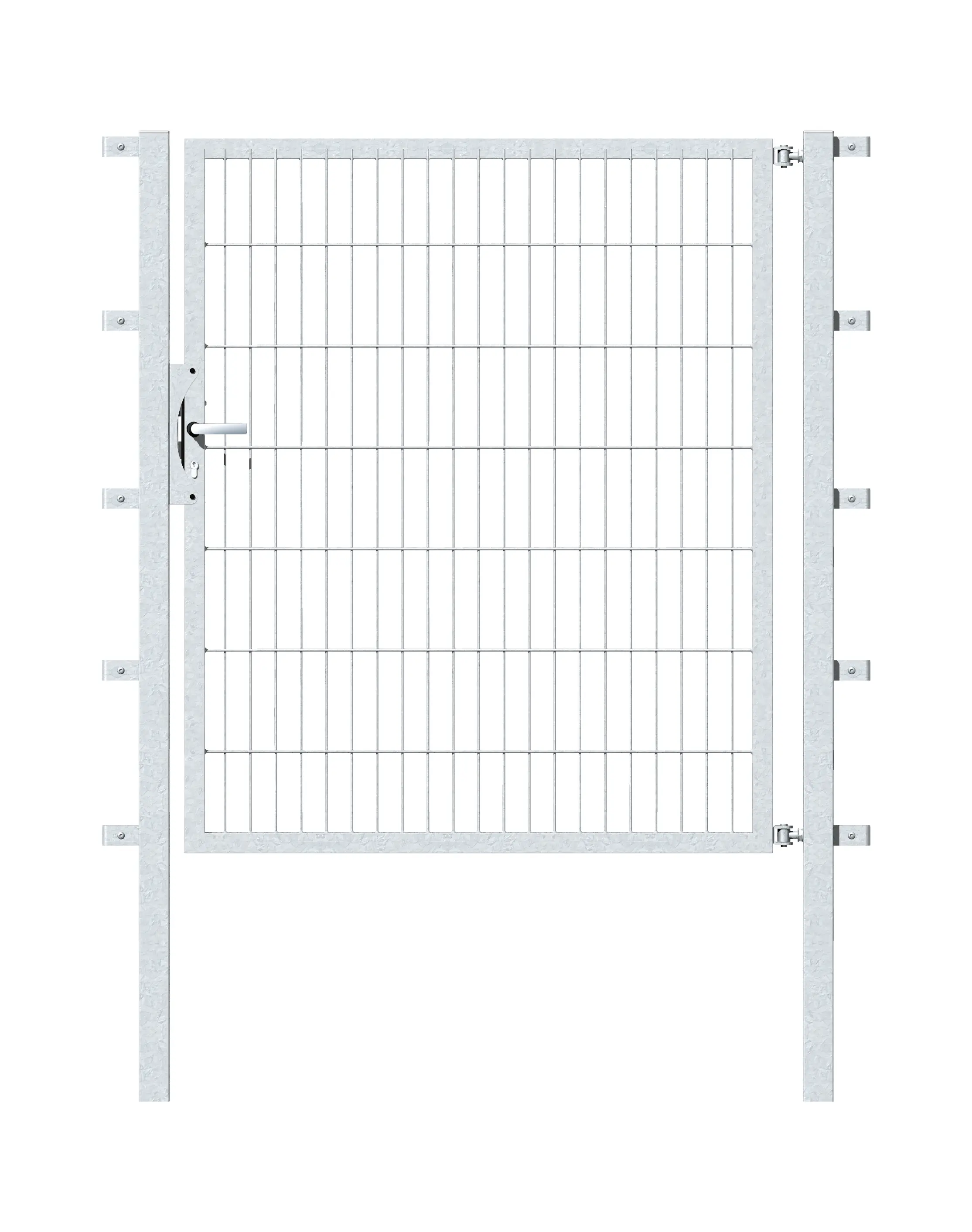 Zaunify Doppelstabtor feuerverzinkt, 1-Flügelig, 1400mm hoch und 1250mm breit (1 Flügel mit 1,25m Breite)
